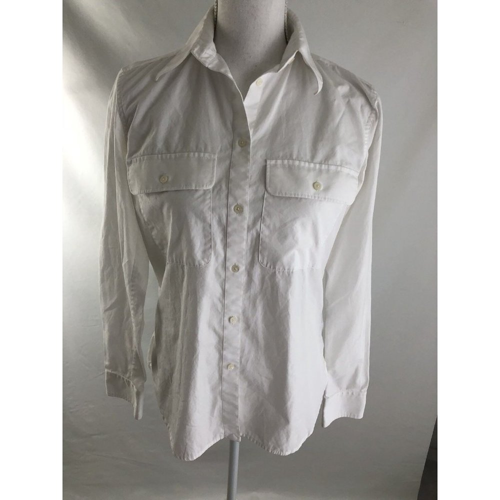 Ralph Lauren Basic Bottoms Down White Blouse Shir… - image 2
